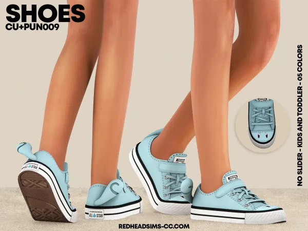 Alpha CUPU SHOES N009 NO SLIDER KIDS AND TODDLER by redheadsims - The Sims 4 Custom Content