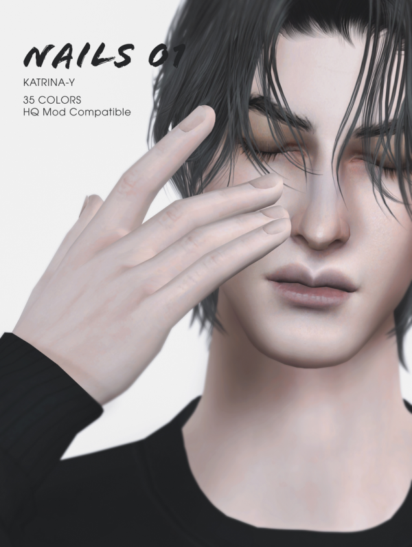 Mix Nails 01 by katrina-y - The Sims 4 Custom Content