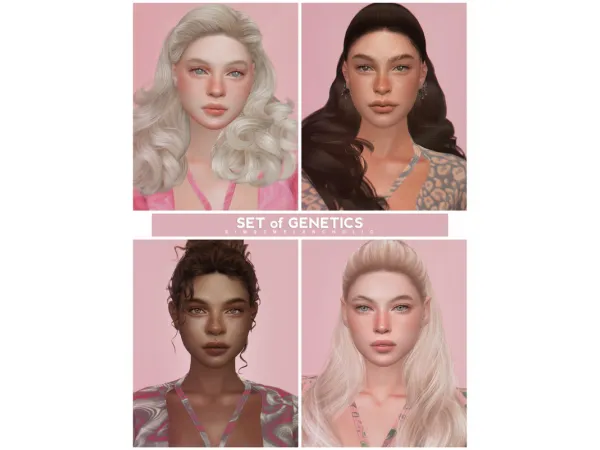 Alpha SET of GENETICS by simsfinds - The Sims 4 Custom Content