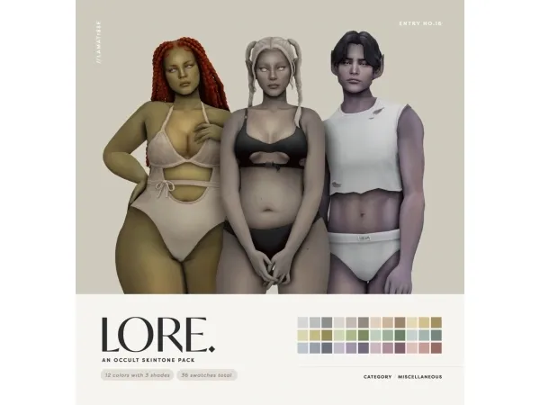 Mix lore an occult skintone pack by simsfinds - The Sims 4 Custom Content