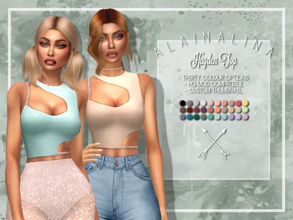 Maxis Match Hayden Top by alainalina - The Sims 4 Custom Content
