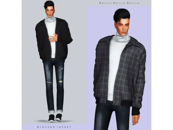 Alpha Blouson Jacket by simsfinds - The Sims 4 Custom Content