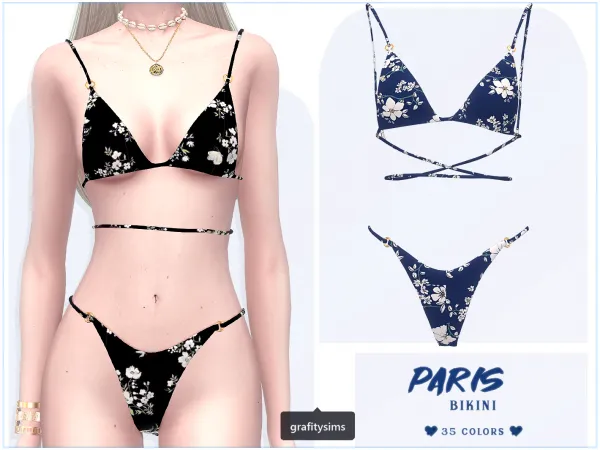 Alpha Paris Bikini - The Sims 4 Custom Content