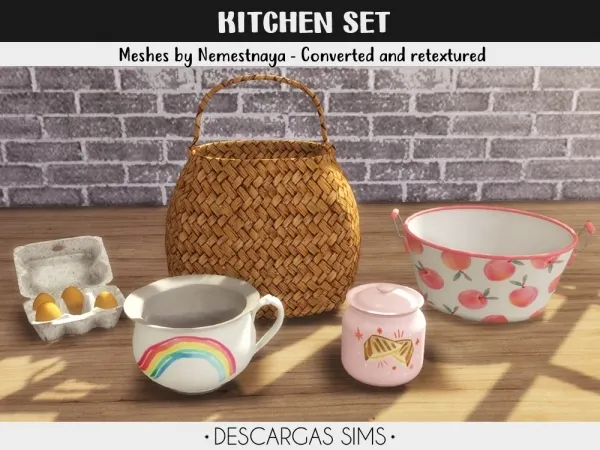 Mix Kitchen Set - The Sims 4 Custom Content