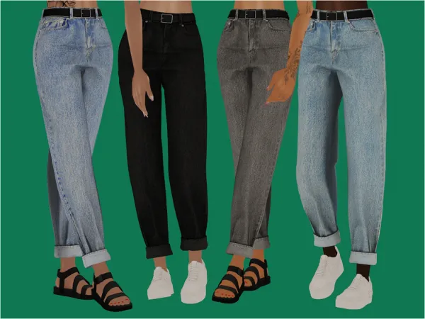 Roll Up Jeans AF by simsfinds - The Sims 2 Custom Content
