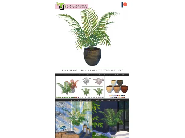 Mix Isla Palm Shrub V1 by simsfinds - The Sims 4 Custom Content