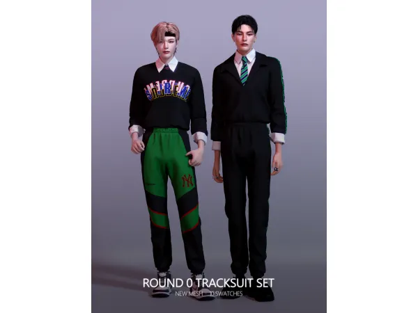 Alpha Round 0 Tracksuit Set by simsfinds - The Sims 4 Custom Content