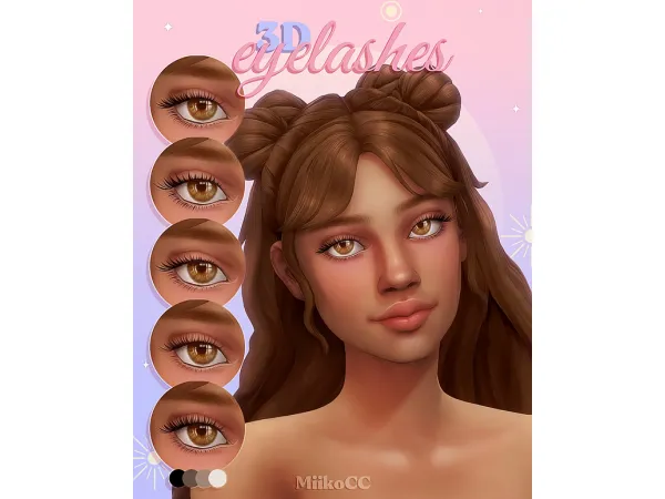 Mix 3D eyelashes Part 5 by simsfinds - The Sims 4 Custom Content