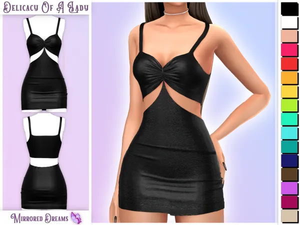 Alpha Dress Delicacy Of Lady by mirroreddreamscc - The Sims 4 Custom Content