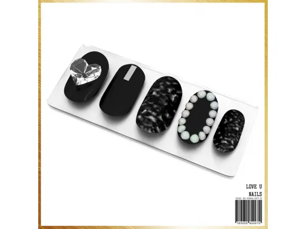 Alpha LOVE U Nails by simsfinds - The Sims 4 Custom Content