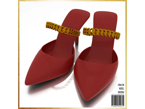 Alpha Chain Heel Shoes by simsfinds - The Sims 4 Custom Content