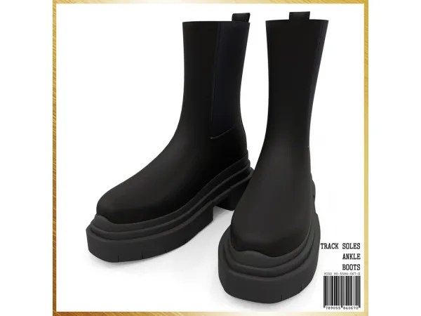 Alpha Track Soles Ankle Boots by simsfinds - The Sims 4 Custom Content