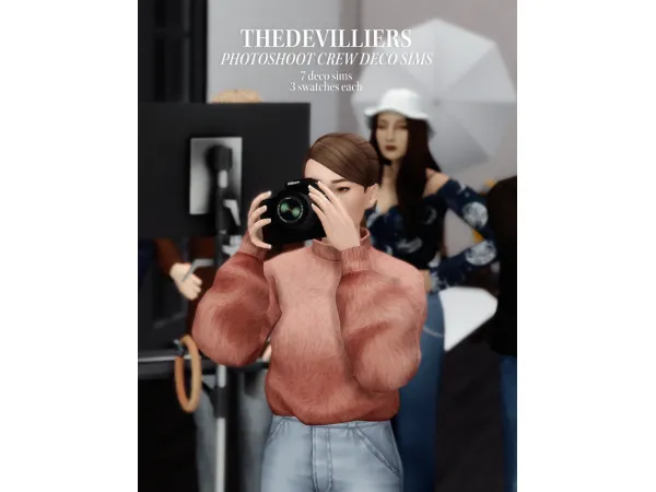 Maxis Match photoshoot crew deco sims by THEDEVILLIERS - The Sims 4 Custom Content