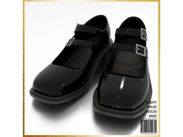 Alpha Strappy Heeled Buckled Shoes by simsfinds - The Sims 4 Custom Content