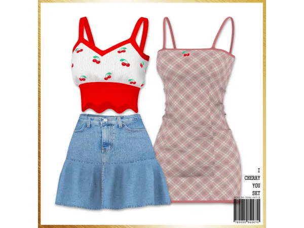 Alpha I Cherry You Set by mirosims2020 - The Sims 4 Custom Content
