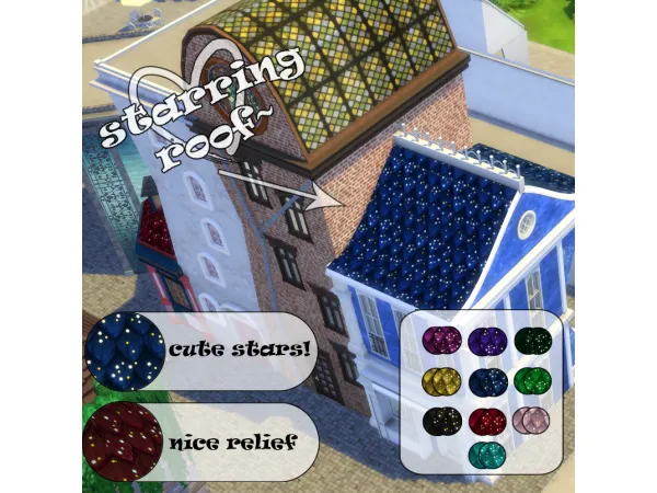 Maxis Match Starring roof by remysa - The Sims 4 Custom Content