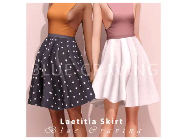 Alpha Blue Craving Laetitia Skirt by bluecraving - The Sims 4 Custom Content