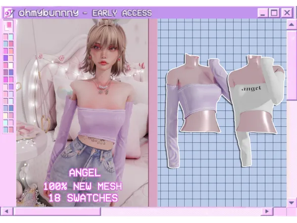 Alpha free angel by ohmybunnny2 - The Sims 4 Custom Content
