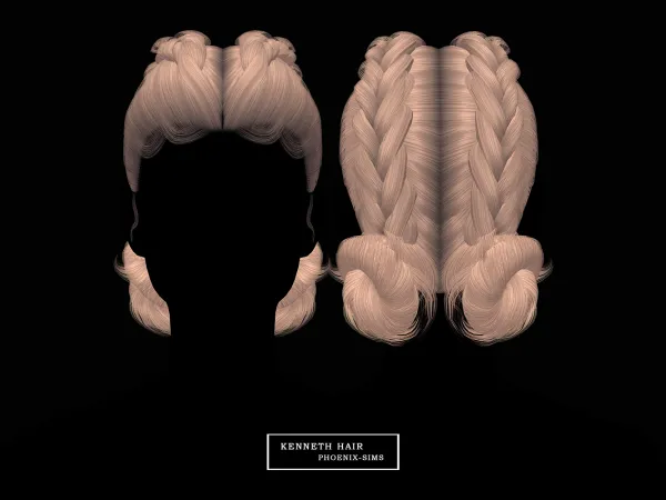 Alpha Kenneth Hair - The Sims 4 Custom Content