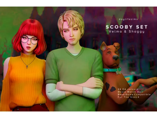 Maxis Match SCOOBY SET Velma hair by simsfinds - The Sims 4 Custom Content