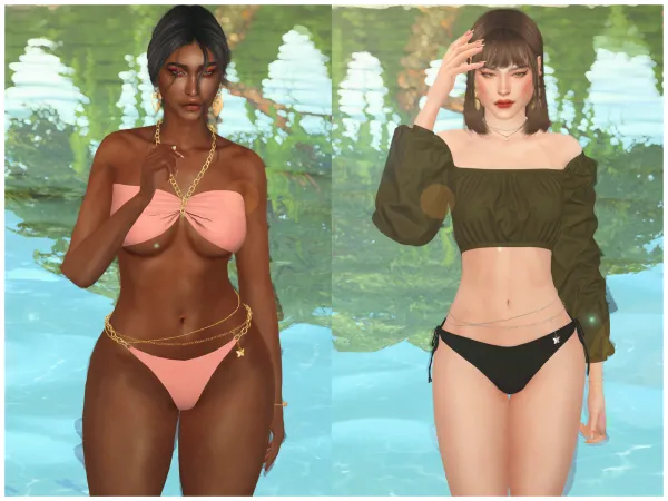 Alpha Summer Edge Set by backtrackcc - The Sims 4 Custom Content