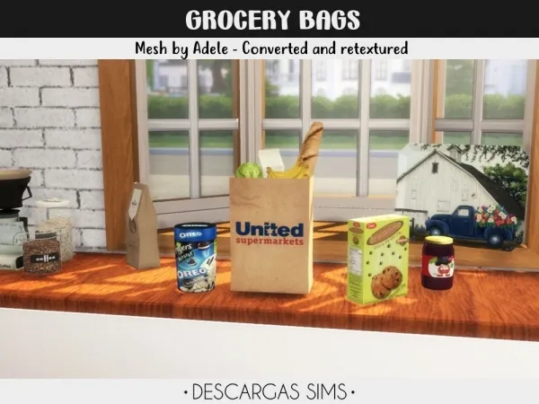 Mix Grocery Bags by descargassims - The Sims 4 Custom Content