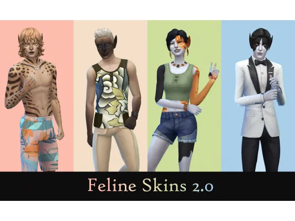 Maxis Match Feline Skins 20 by EachUisge - The Sims 4 Custom Content