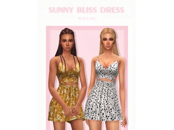 Maxis Match Sunny Bliss Dress by Black Lily - The Sims 4 Custom Content
