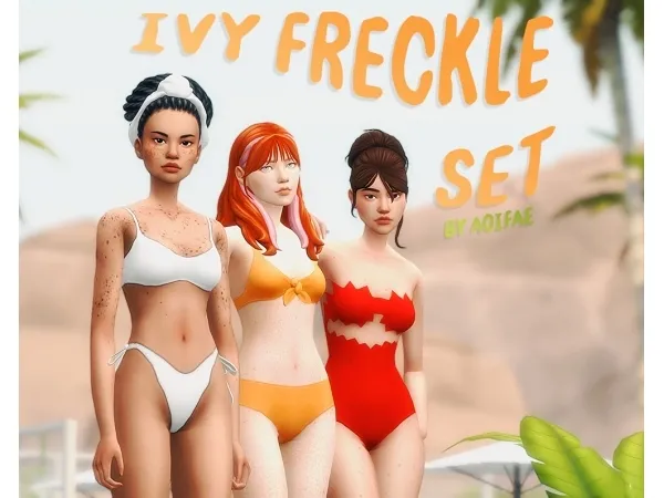 Maxis Match ivy freckle set by aoifae - The Sims 4 Custom Content