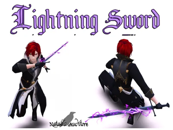 Maxis Match Lightning sword Auditore by simsfinds - The Sims 4 Custom Content
