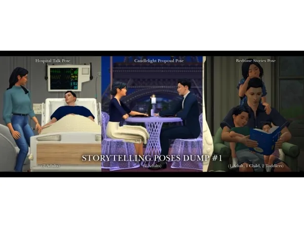 Maxis Match Storytelling Poses Dump 1 - The Sims 4 Custom Content