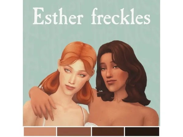 Maxis Match ESTHER FRECKLES by mosaica - The Sims 4 Custom Content