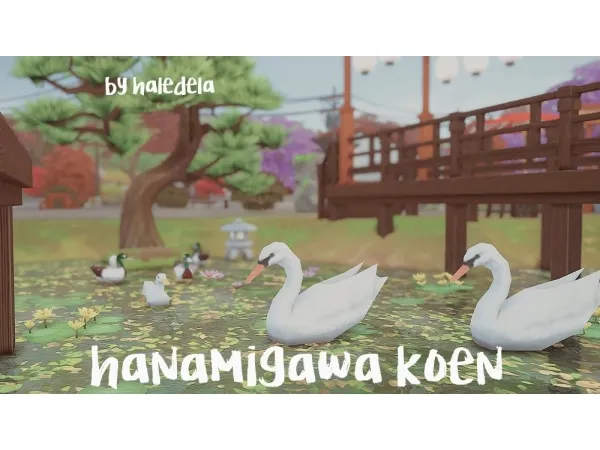 Maxis Match haledela Hanamigawa Koen - The Sims 4 Custom Content