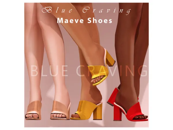 Alpha Blue Craving Maeve Shoes by bluecraving - The Sims 4 Custom Content