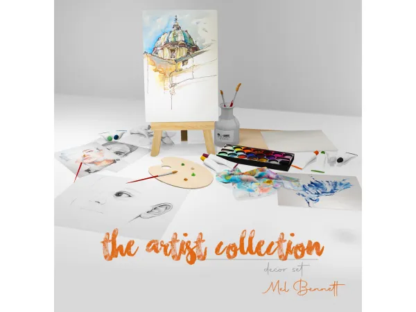 Mix The Artist Collection by melbennett - The Sims 4 Custom Content
