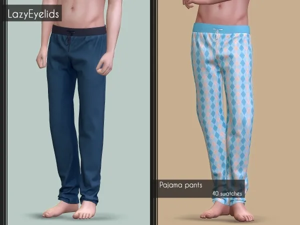Alpha Pajama pants by lazyeyelids - The Sims 4 Custom Content