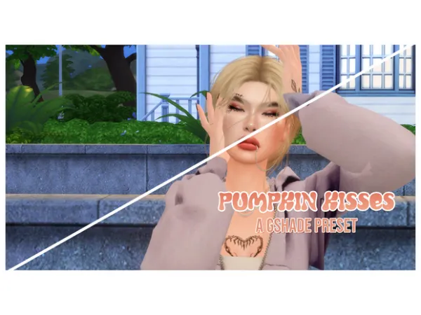 Mix pumpkin kisses a gshade 341 preset by peachyfaerie - The Sims 4 Custom Content