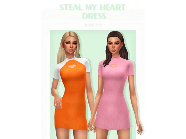 Maxis Match Steal My Heart Dress by simsfinds - The Sims 4 Custom Content