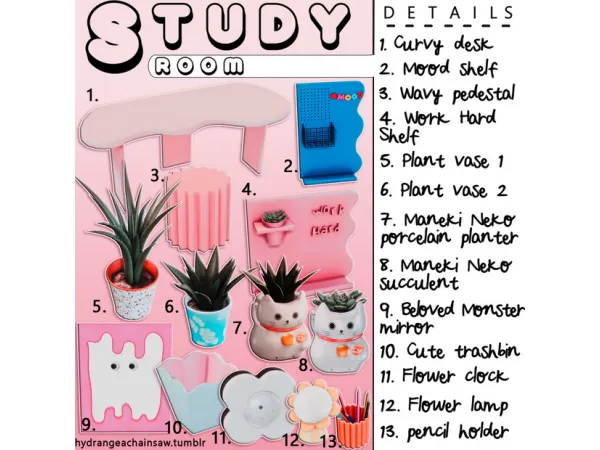 Sims 4 - Study Room Set📚 by Hydrangea
