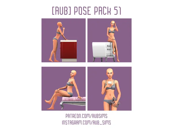 Mix [AuB] Pose Pack 51 by AuB_Sims - The Sims 4 Custom Content