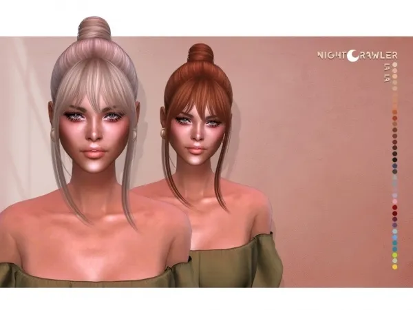 Alpha nightcrawler la la hair by nightcrawler - The Sims 4 Custom Content