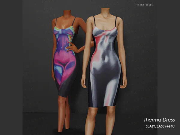 Alpha SC141 THERMA DRESS by slayclassy - The Sims 4 Custom Content