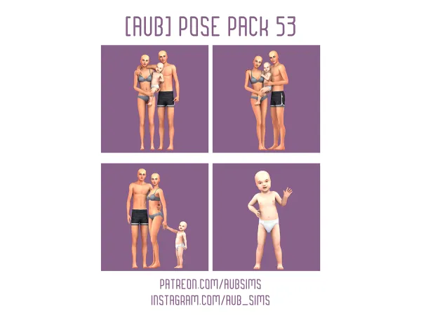 Maxis Match [AuB] Pose Pack 53 by AuB_Sims - The Sims 4 Custom Content