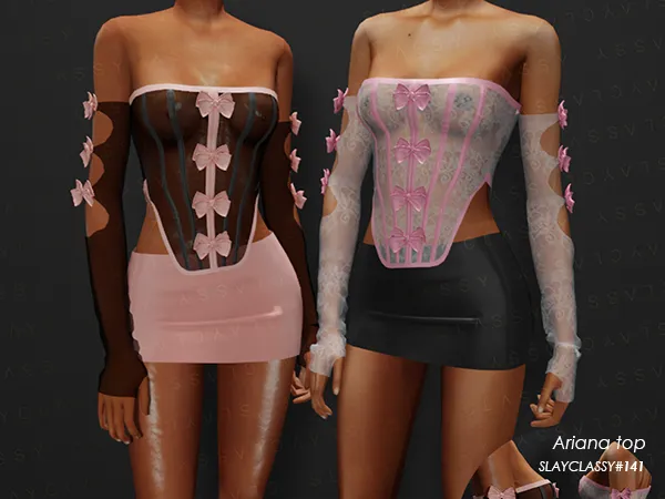 Alpha SC141 ARIANA TOP by slayclassy - The Sims 4 Custom Content