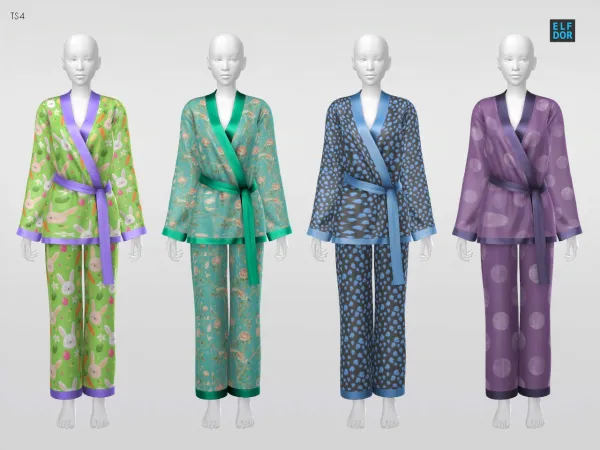 Alpha Sifix Daphne Pyjamas RC by elfdor - The Sims 4 Custom Content