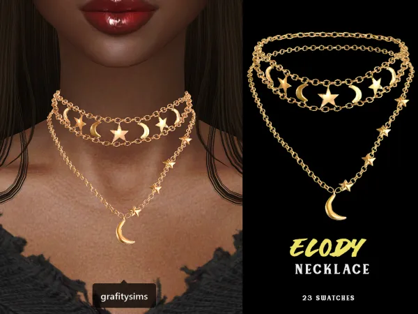 Alpha Elody Necklace - The Sims 4 Custom Content