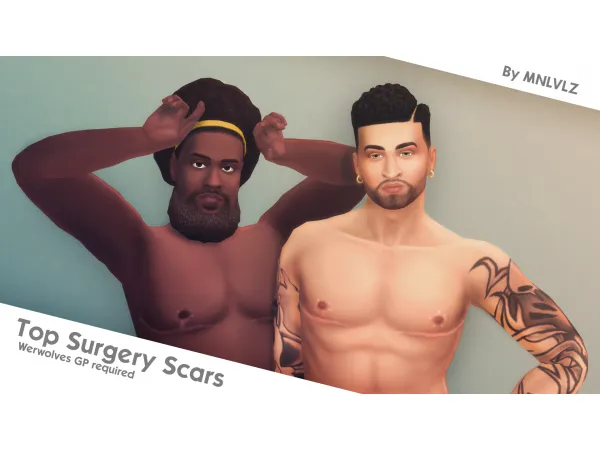 Maxis Match Top Surgery Scars by simsfinds - The Sims 4 Custom Content