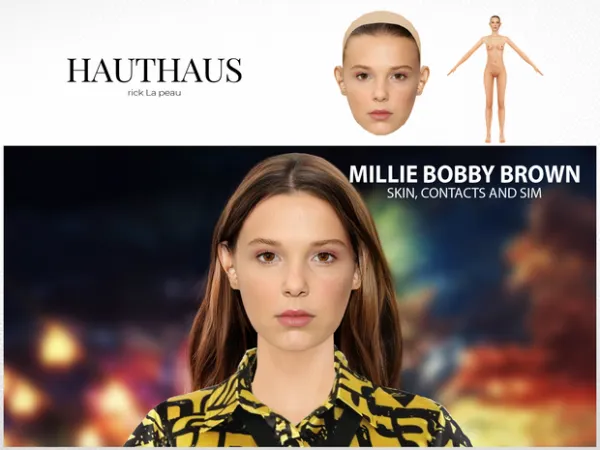 Alpha Millie Bobby Brown Skin and Sim for (ULTRA REALISTIC) by hauthaus - The Sims 4 Custom Content