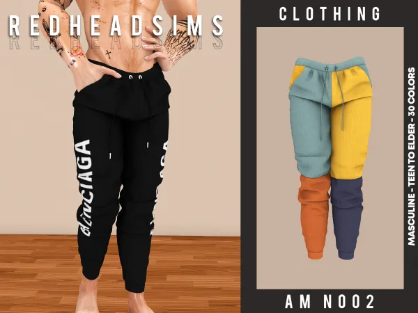 Alpha AM CLOTHING N002 by redheadsims - The Sims 4 custom content