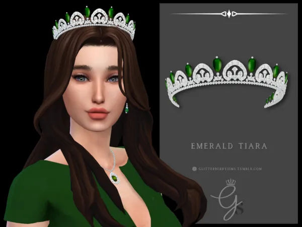 Mix Emerald Tiara by simsfinds - The Sims 4 Custom Content